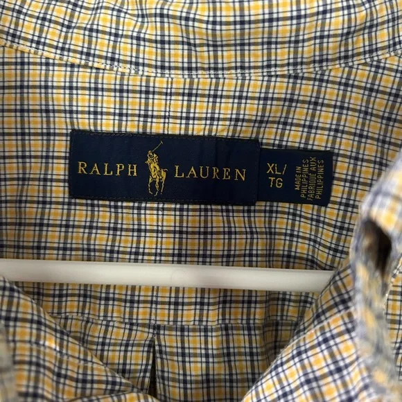 Ralph Lauren Men's Navy and White Checkered Shirt - Picture 2 of 5